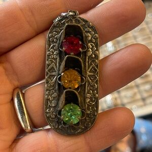 Vintage collectible 1960-1970 made In France traffic light key ring or a pendant